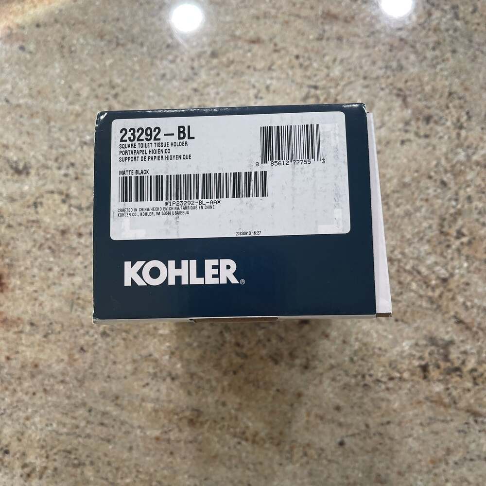 Kohler Square Toilet Tissue Holder, Matte Black - Model 23292-BL